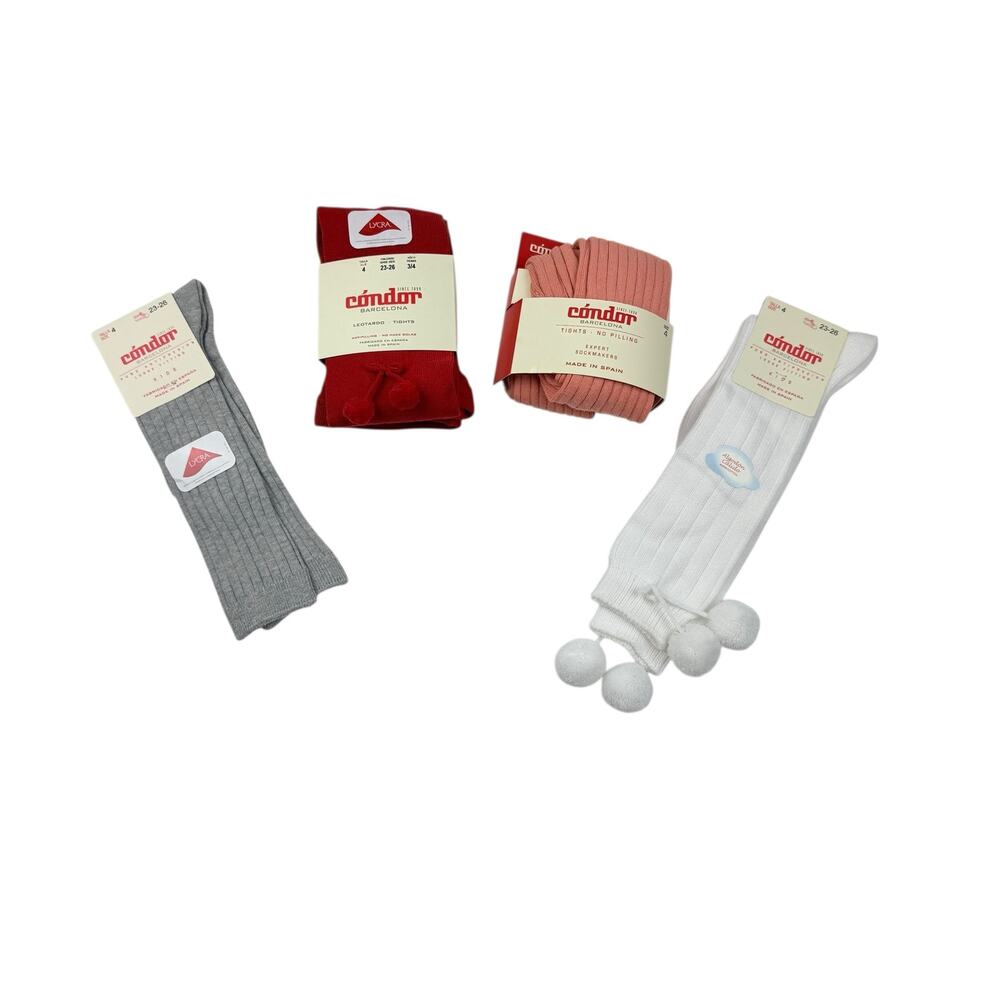 NEW Condor Tights & Knee High Socks Bundle 4 Pair